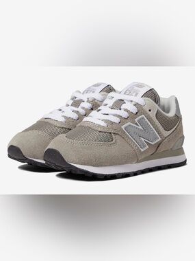 New Balance Kids 574 Core Sneakers - Light Gray & White